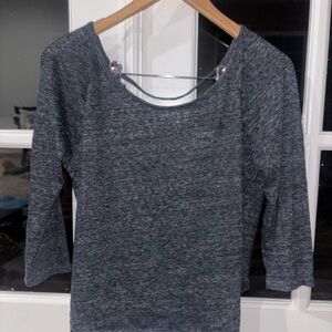 American Eagle Outfitters Charcoal Gray Blouse